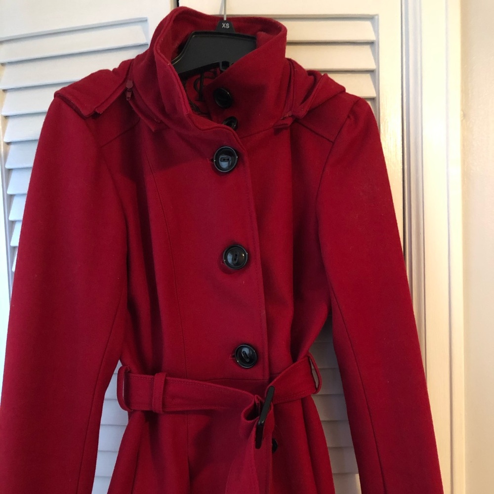 Red wool coat